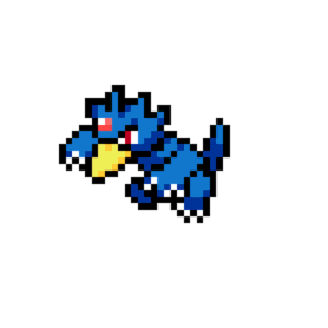 Golduck pärlplatta mall