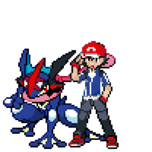 Greninja Ash pärlplatta mall