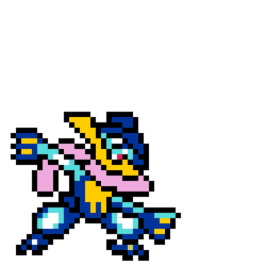 Greninja pärlplatta mall