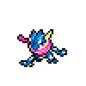 Greninja pärlplatta mall