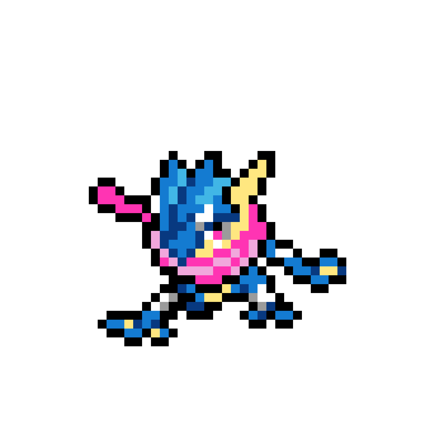 Greninja Pärlplatta Design