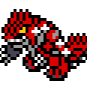 Groudon pärlplatta mall