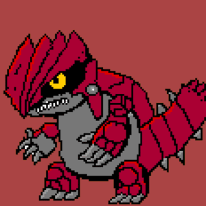 Groudon pärlplatta mall