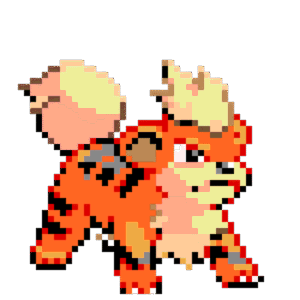 Growlithe 2.6 pärlplatta mall