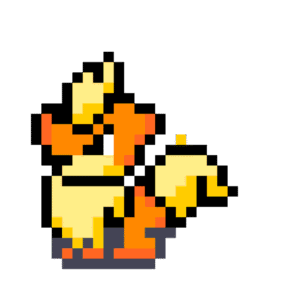 Growlithe Pokemon pärlplatta mall