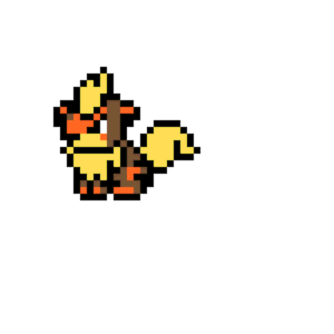 Growlithe pärlplatta mall