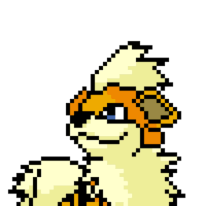 Growlithe pärlplatta mall