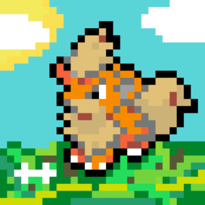 Growlithe pärlplatta mall