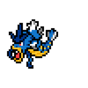 Gyarados pärlplatta mall