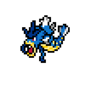 Gyarados pärlplatta mall