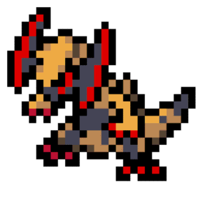 Haxorus V2 - Pokémon pärlplatta mall