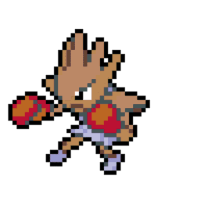 Hitmonchan pärlplatta mall