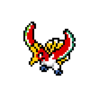 Ho-oh pärlplatta mall