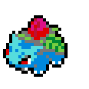 Ivysaur pärlplatta mall