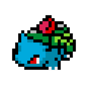 Ivysaur pärlplatta mall