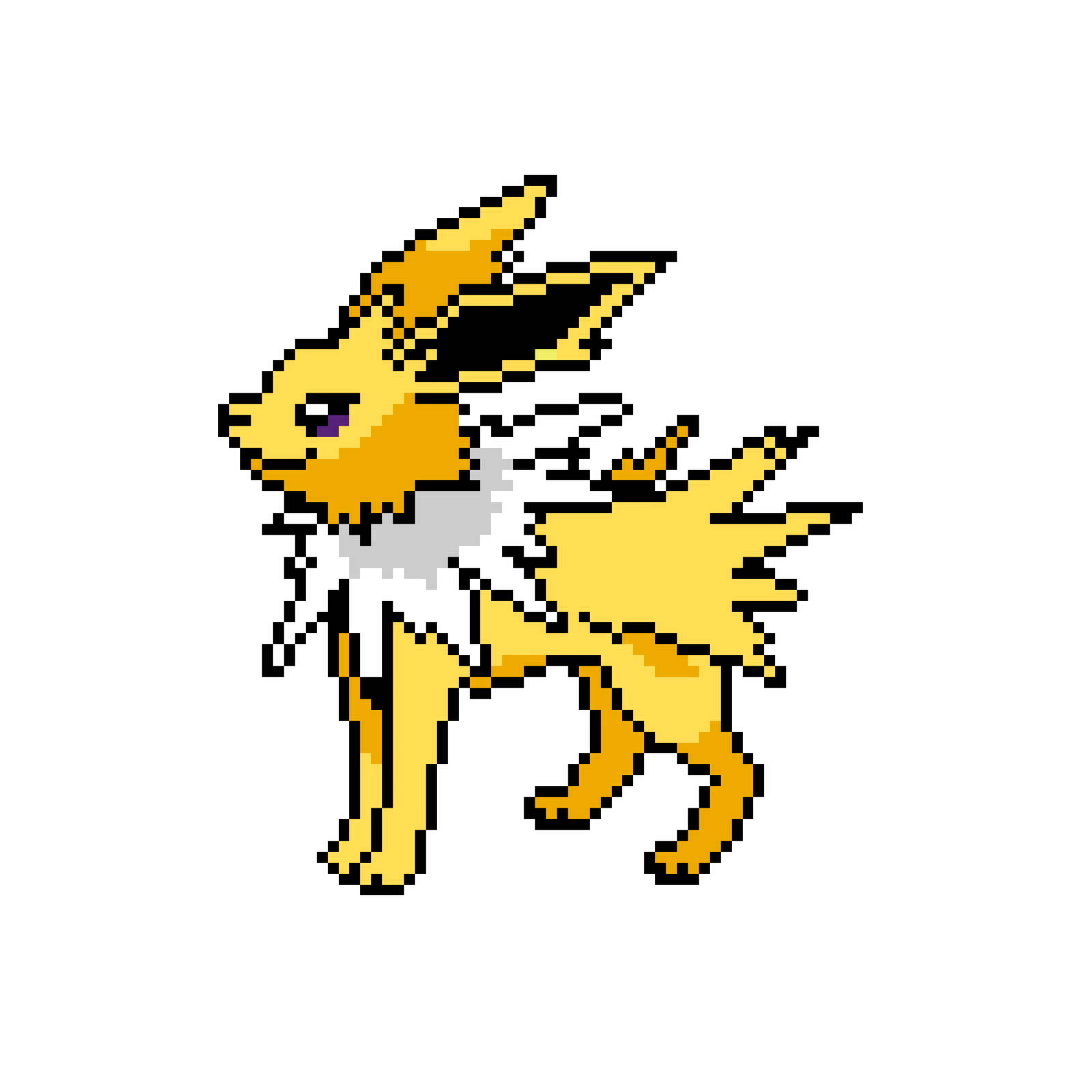Jolteon - Pokémon pärlplatta mall