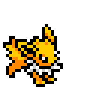 Jolteon pärlplatta mall