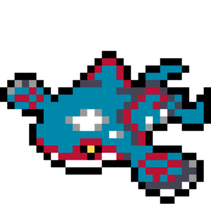 Kyogre pärlplatta mall