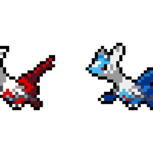 Latios och Latias pärlplatta mall