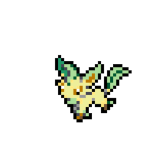 Leafeon pärlplatta mall