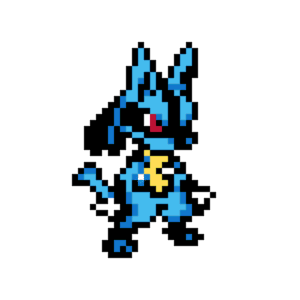 Lucario Storhuvud pärlplatta mall