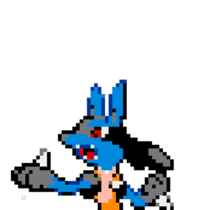 Lucario pärlplatta mall