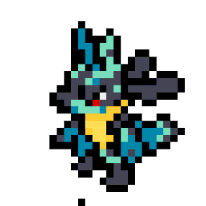 Lucario pärlplatta mall