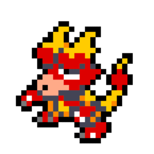 Magmar pärlplatta mall