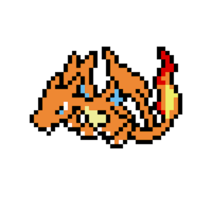 Mega Charizard Y pärlplatta mall