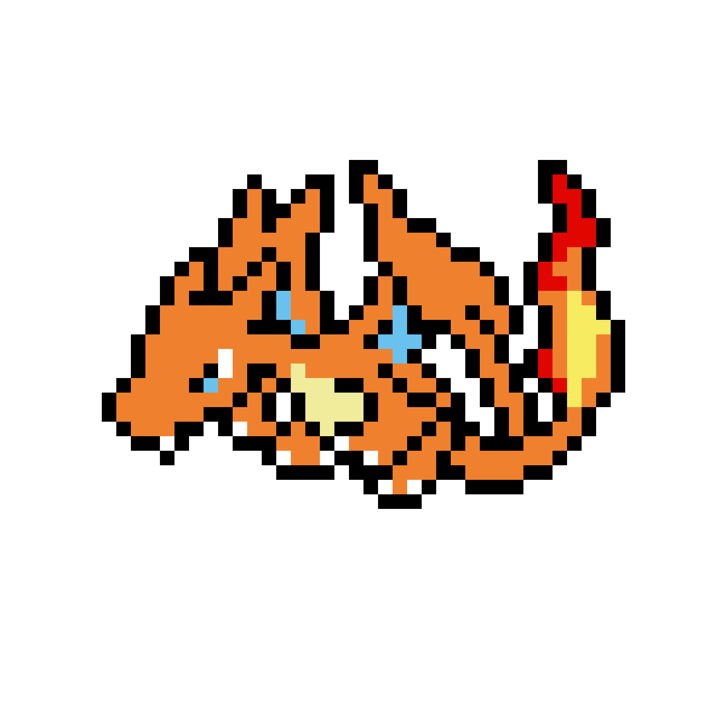 Mega Charizard Y Pärlplatta Design