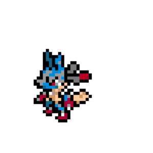 Mega Lucario pärlplatta mall