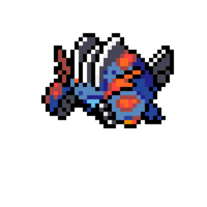 Mega Swampert pärlplatta mall