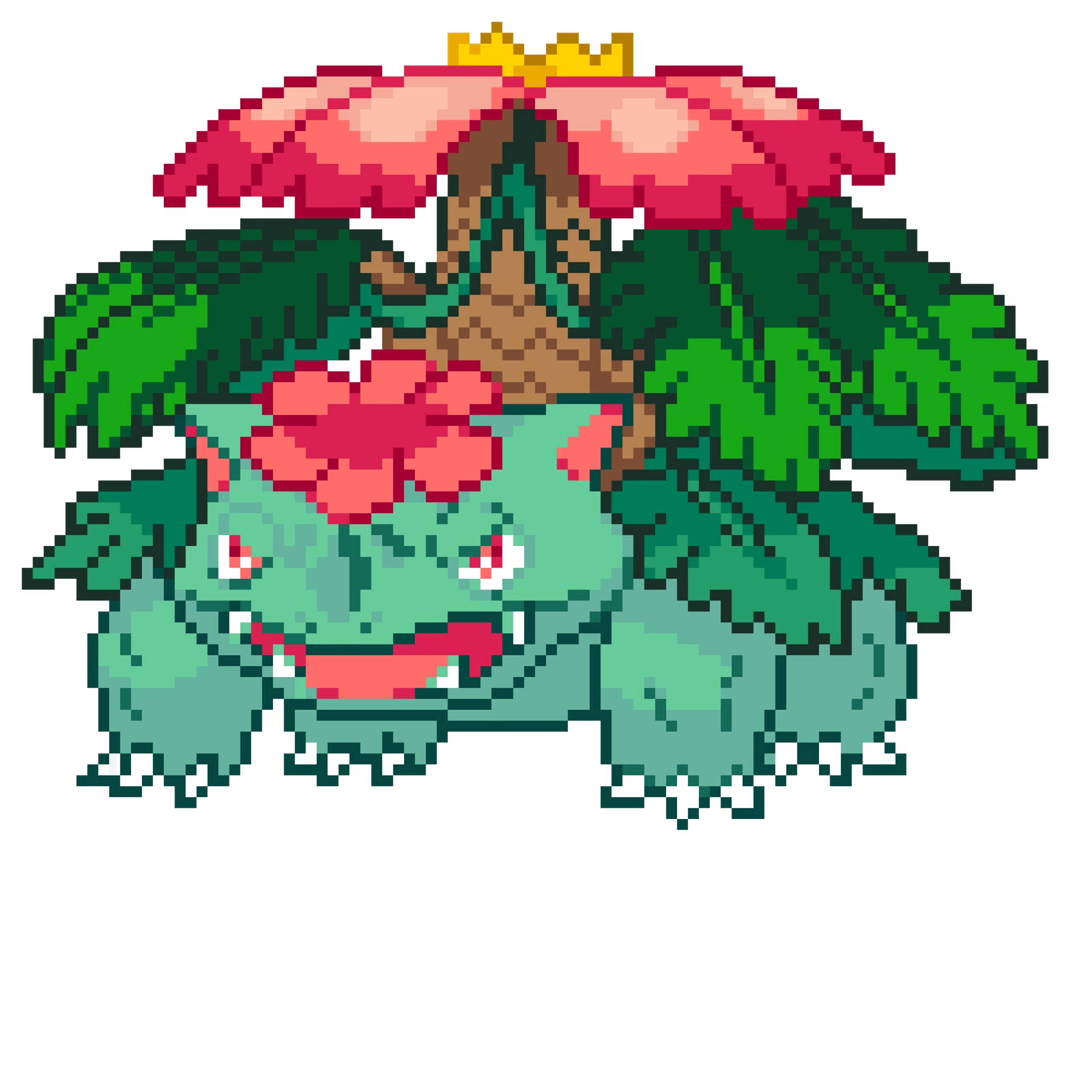 Mega Venusaur Pärlplatta Design
