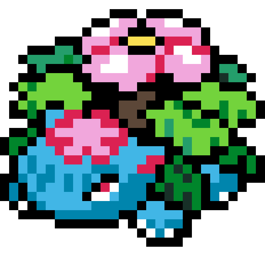 Mega Venusaur Pärlplatta Design
