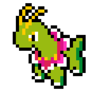 Meganium pärlplatta mall