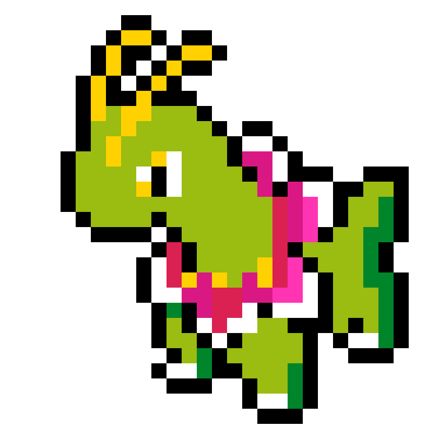 Meganium pärlplatta mall