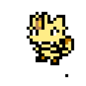 Meowth Pokemon pärlplatta mall