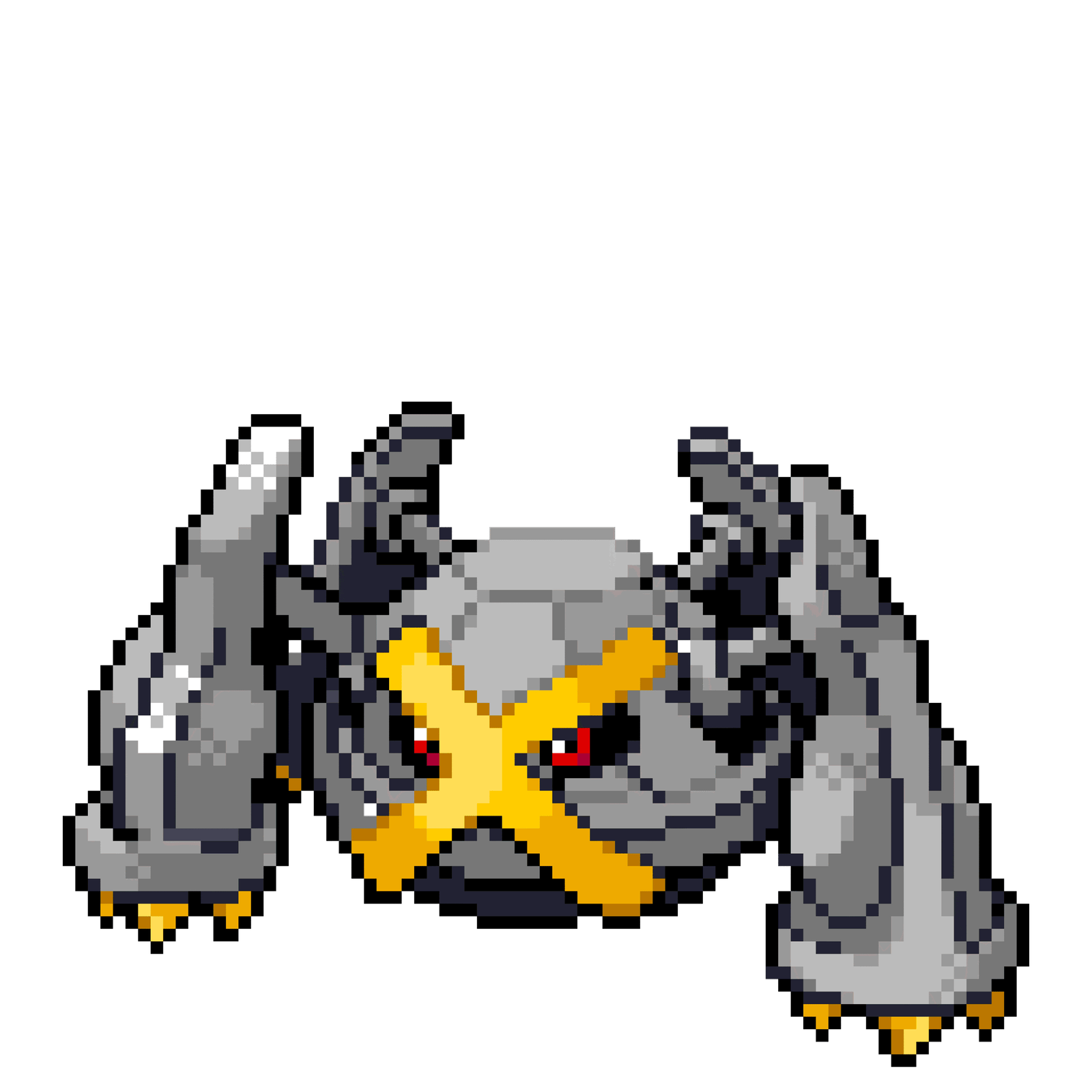 Metagross Shiny pärlplatta mall