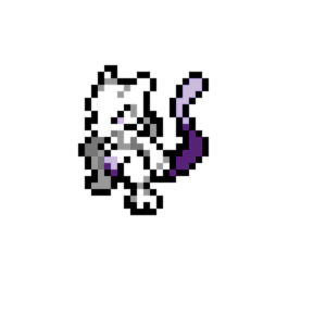 Mewtwo pärlplatta mall