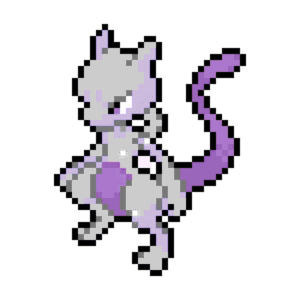 Mewtwo pärlplatta mall