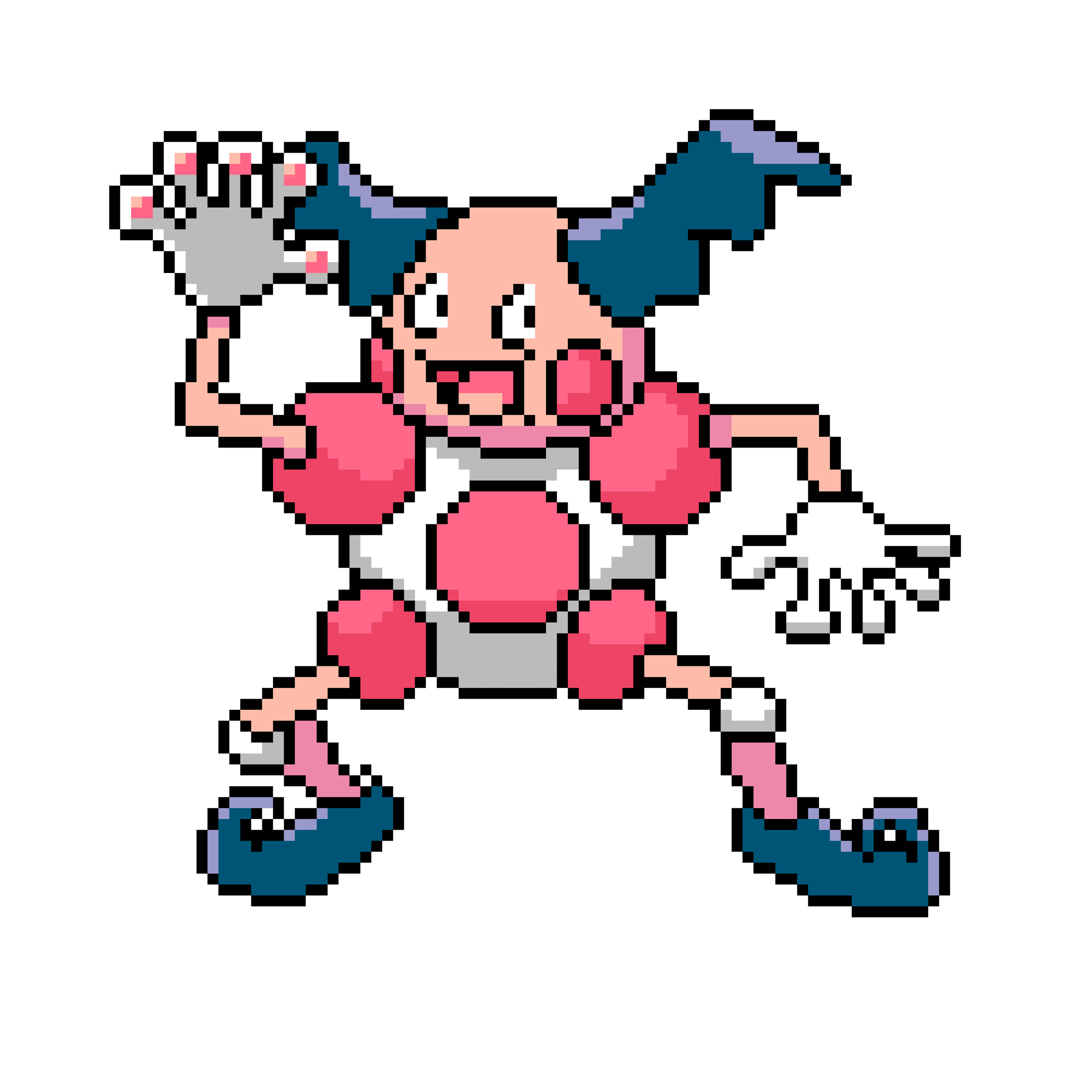 Mr. Mime Pärlplatta Design