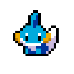 Mudkip pärlplatta mall