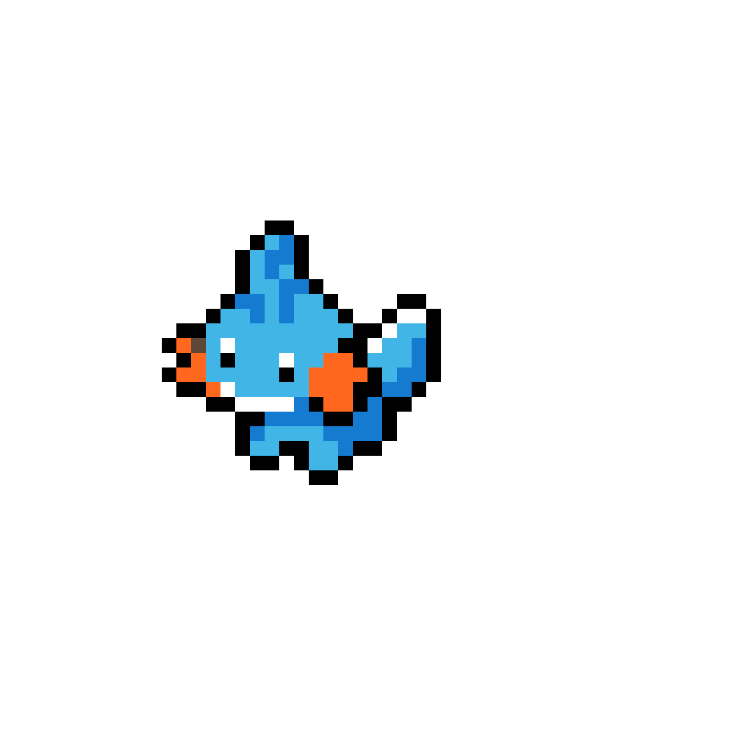 Mudkip pärlplatta mall