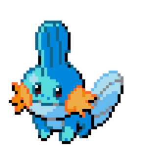 Mudkip pärlplatta mall