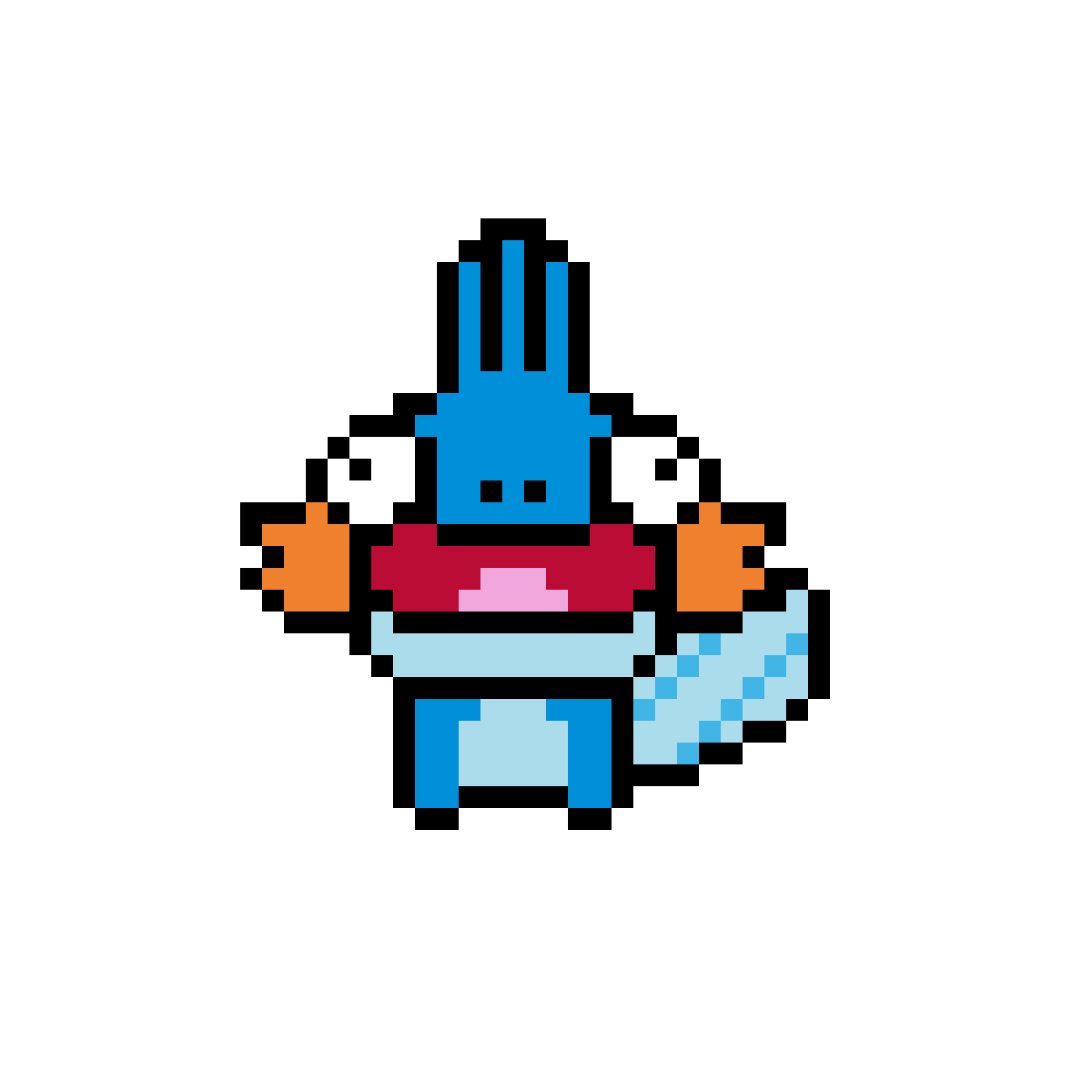 Mudkip pärlplatta mall