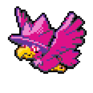 Murkrow Shiny pärlplatta mall