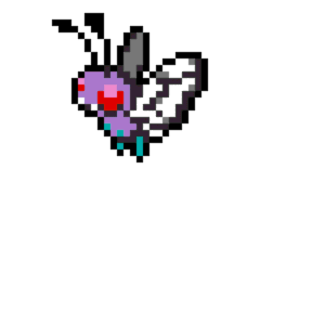 N°12 Butterfree pärlplatta mall