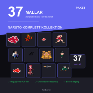 Naruto Komplett Parlplattor Paket - 37 Mallar (PDF)