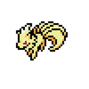 Ninetales pärlplatta mall