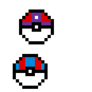 Pack Pokébollar Master Ball och Super Ball Nr 2 pärlplatta mall